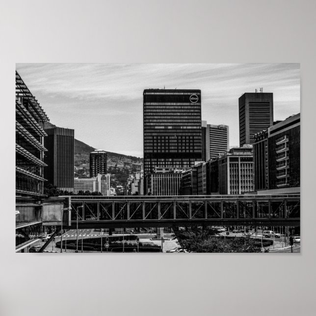 Kapstadt Stadtbild Löwen Leiter Südafrika Poster (Vorne)