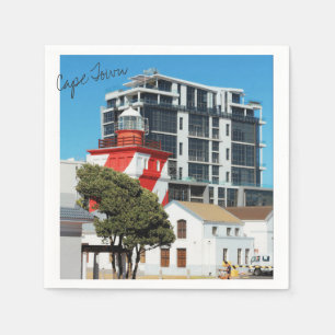 Kapstadt-Stadtbild Rotes Leuchtturm-Papier-Serviet Serviette