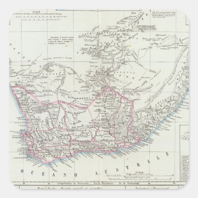 Kapstadt, Südafrika 2 Quadratischer Aufkleber (Vorderseite)