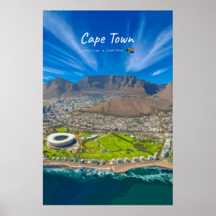 Kapstadt, Südafrika - Blick auf den Tafelberg Poster
