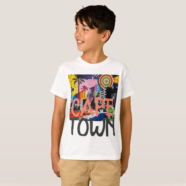 Kapstadt Südafrika Graffiti Shirt, Boy's 2 T-Shirt (Vorne ganz)