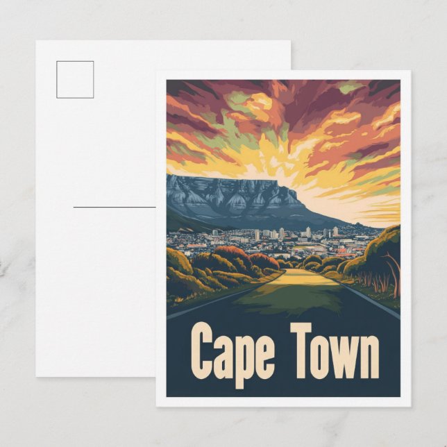 Kapstadt Südafrika Kunst, Dichtung und Musik Postkarte (Vorne/Hinten)
