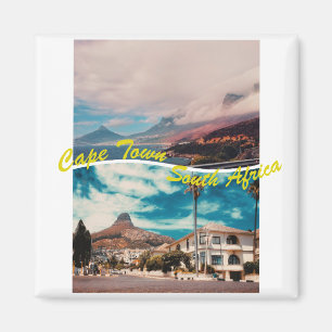 Kapstadt Südafrika Löwenkopf Collage Magnet