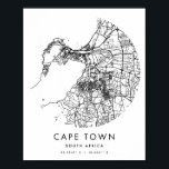 Kapstadt Südafrika Minimaler Neuer Kreis Poster<br><div class="desc">Kapstadt Südafrika Minimal Modern Circle Street Karte</div>
