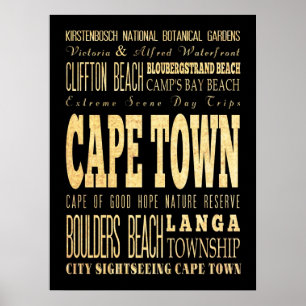 Kapstadt, Südafrika Poster
