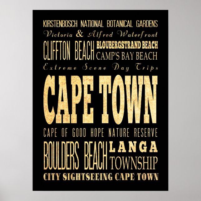 Kapstadt, Südafrika Poster (Vorne)