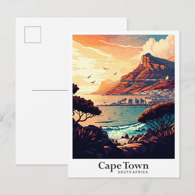 Kapstadt Südafrika Reisen Vintag Postkarte (Vorne/Hinten)