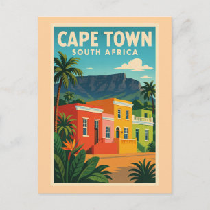 Kapstadt, Südafrika Reiseplakat, Feiertagspostkarte