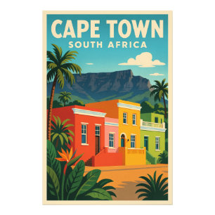 Kapstadt, Südafrika Reiseplakat, Fotodruck