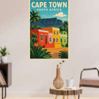Kapstadt, Südafrika, Reiseplakat,