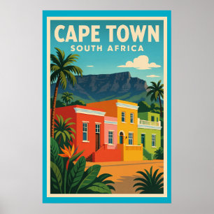Kapstadt, Südafrika Reiseplakat, Poster