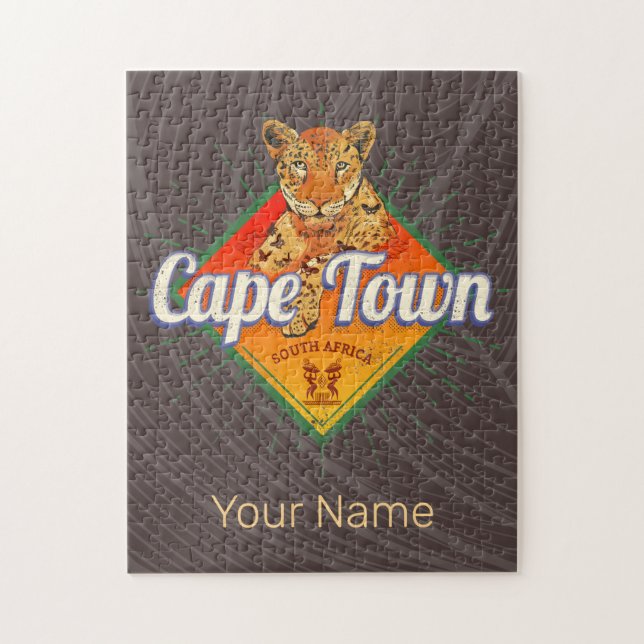 Kapstadt Südafrika Retro Leopard Vintag (Vertikal)