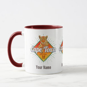 Kapstadt Südafrika Retro Leopard Vintage Tasse