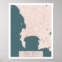 Kapstadt Südafrika Rosa und Niedliches Blau