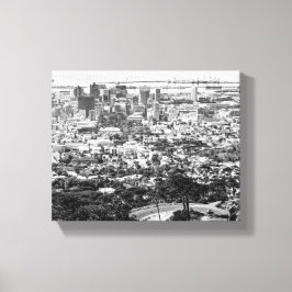 Kapstadt Südafrika Stadtbild Monochrome Leinwanddruck
