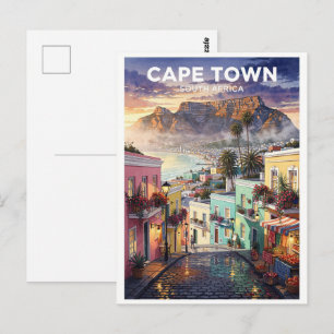 Kapstadt Südafrika Vintage Reise Postkarte
