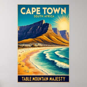 Kapstadt - Südafrika Vintage-Reiseposter Poster