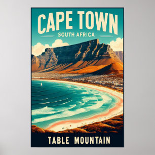 Kapstadt - Südafrika Vintage-Reiseposter Poster