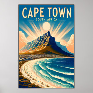 Kapstadt - Südafrika Vintage-Reiseposter Poster