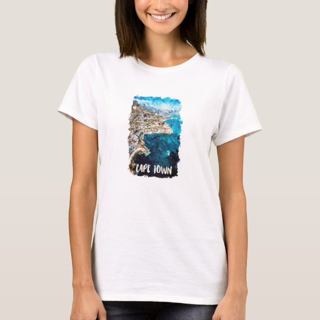 Kapstadt Südafrika Vintage Travel T-Shirt (Vorderseite)