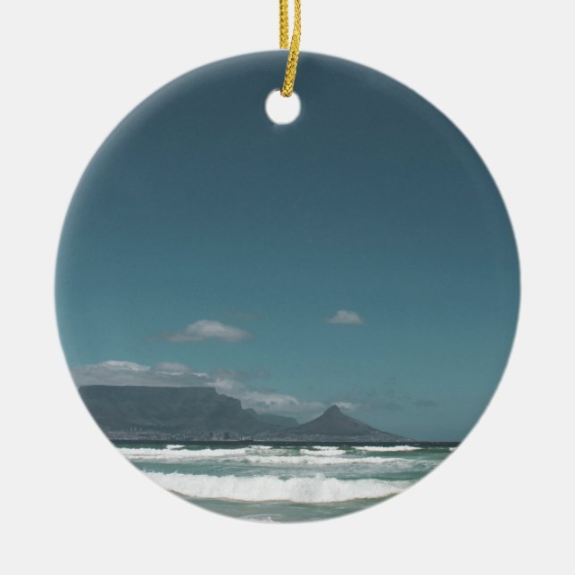 Kapstadt Tafelberg Keramik Ornament (Vorne)