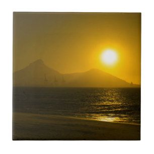 Kapstadt Tafelberg - Sonnenuntergang im Ozean Fliese