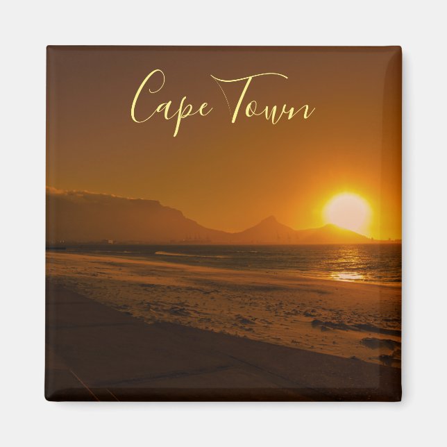 Kapstadt Tafelberg Sonnenuntergang Magnet (Vorne)