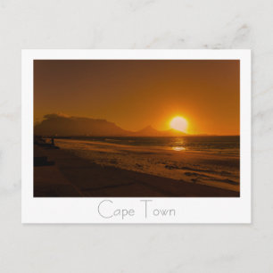 Kapstadt Tafelberg Sonnenuntergang Südafrika Postkarte