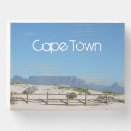 Kapstadt Tafelberg ZA Südafrika Holzkisten Schild
