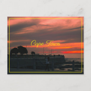 Kapstadt ZA Sea Point Promenade Sonnenuntergang Postkarte