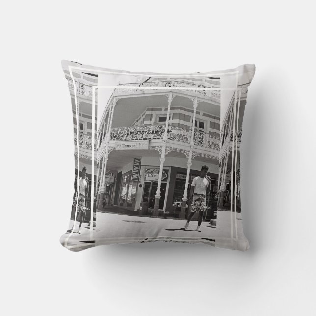 Kapstadt ZA Südafrika Long Street Throw Pillo Kissen (Vorderseite)