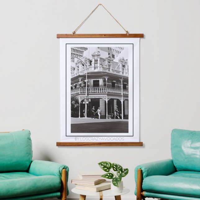 Kapstadt ZA Südafrika Long Street Wandteppich Mit Holzrahmen (Wohnzimmer)