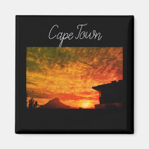Kapstadt ZA Südafrika Sonnenuntergang Panorama Mag Magnet