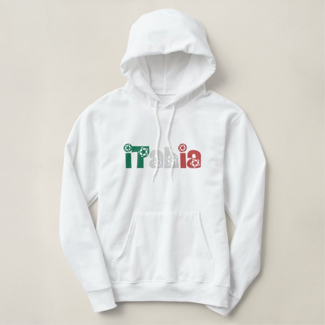 Kapuzenpulli Damenpulloverfußball Italiens Calcio (Design vorne)