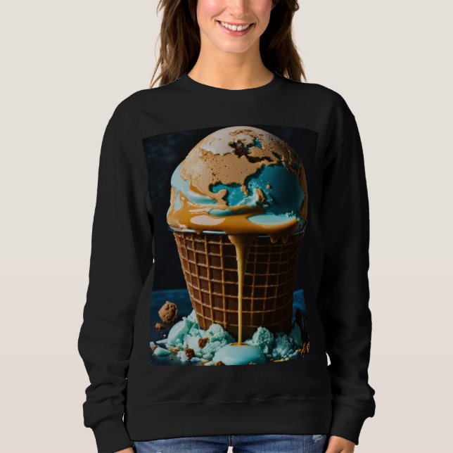 Kapuzenpullover für Damen mit süßem Eis-Design | T Sweatshirt (Vorderseite)