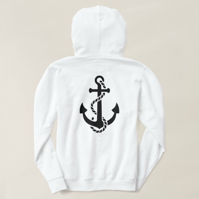 Kapuzenpullover mit Anker Hoodie (Design Rückseite)