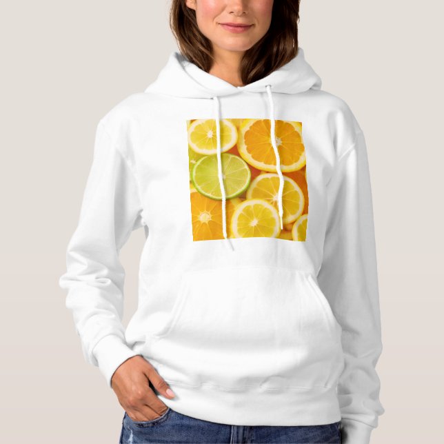 Kapuzenpullover mit frischen Zitrusfrüchten - Zitr Hoodie (Vorderseite)