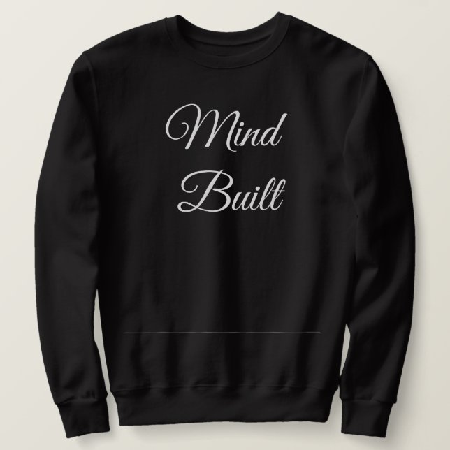 Kapuzenpullover mit weißem Text und Zitat 'Mind Bu Sweatshirt (Design vorne)