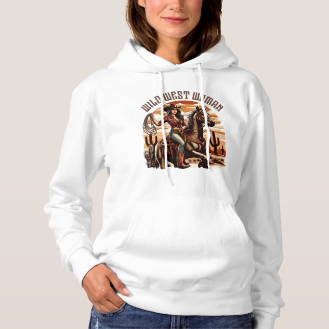 Kapuzenpullover Westliche Frau - Cowgirl Hoodie (Vorderseite)