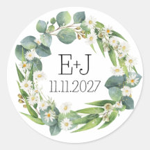 Kapuzensticker botanische Hochzeit