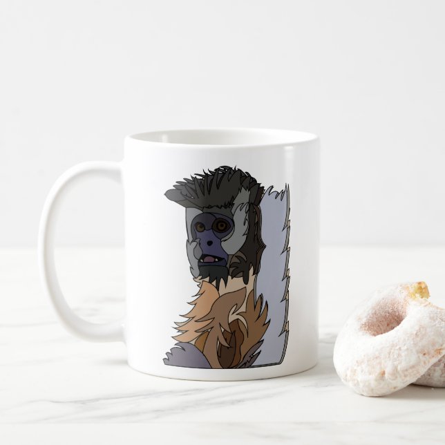 Kapuzineraffe Kaffeetasse (Mit Donut)