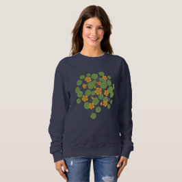 Kapuzinerkresse-Blumenillustration Vintage Natur Sweatshirt