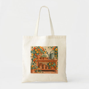 Kapuzinerkresse-Blumentopf-Leinwand-Tasche Tragetasche