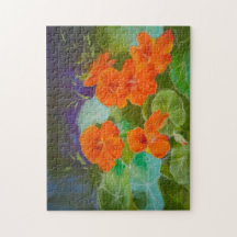 Kapuzinerkresse Blüte - Botanisches Pastell