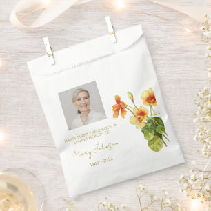Kapuzinerkresse   Einfacher Foto-Trauer-Samen Geschenktütchen