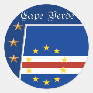 Kapverdische Flaggenaufkleber Runder Aufkleber