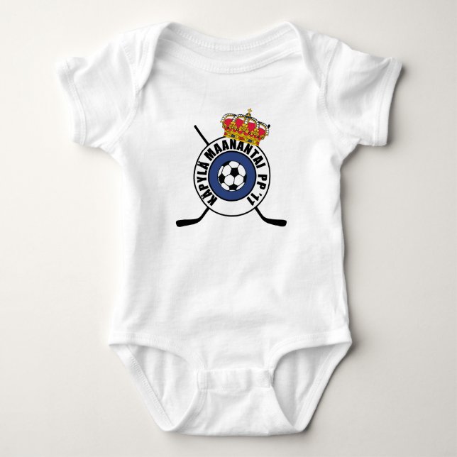 Käpylä Maanantai mein erstes Jersey Baby Strampler (Vorderseite)