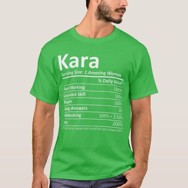 KARA Nutrition Personalized Name Funny Christmas G T-Shirt (Vorderseite)