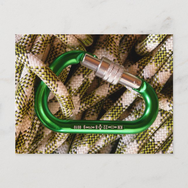 Karabiner und Klettersteig Postkarte (Vorderseite)