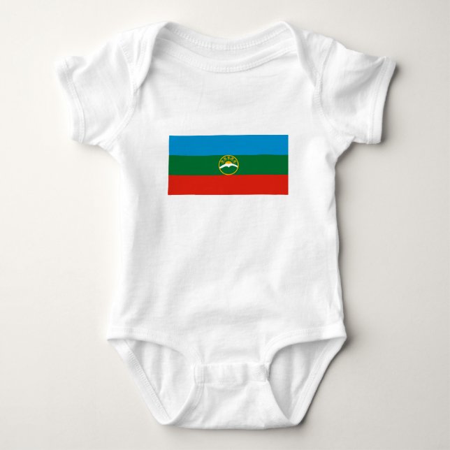 Karachay Cherkessia Flag Baby Strampler (Vorderseite)